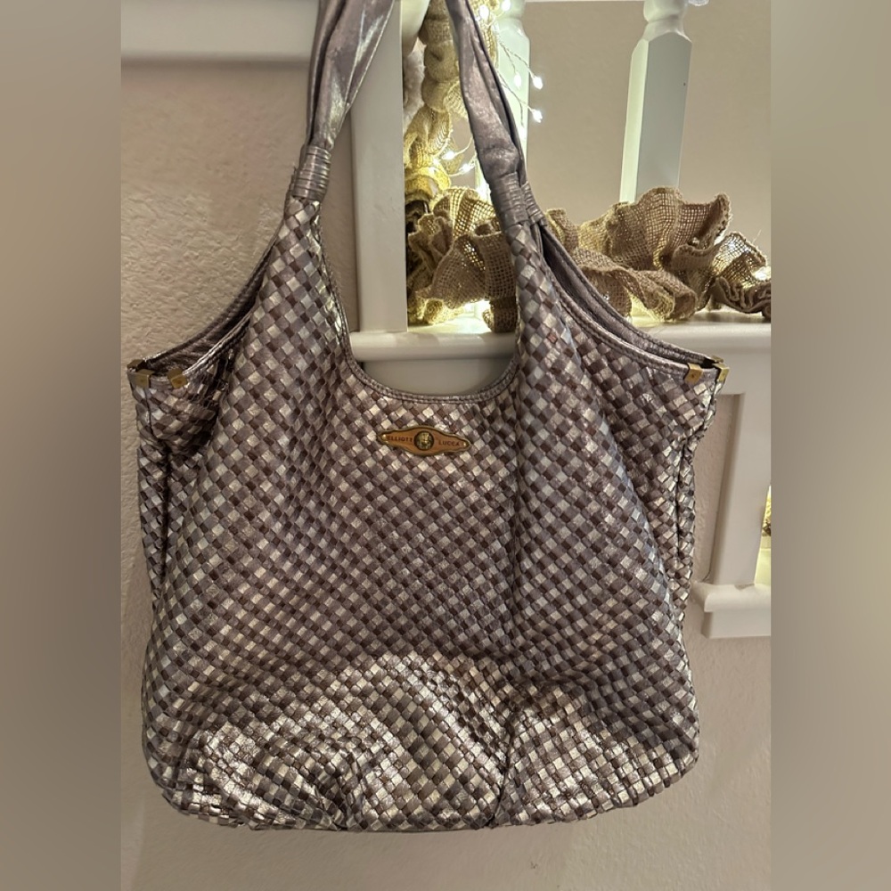 Elliot Lucca Napoli Hobo Metallic braided Shoulder Bag